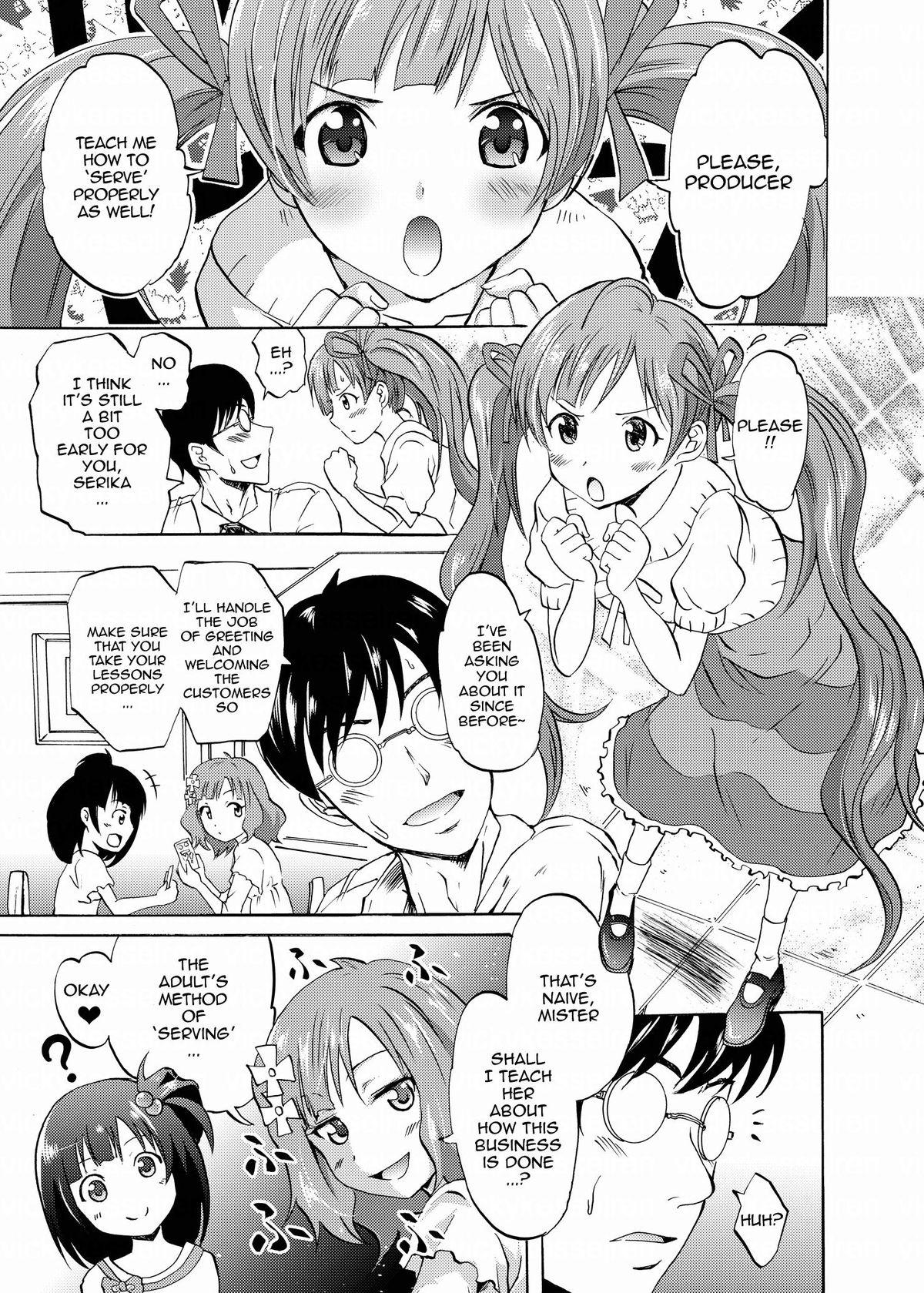 Titten Serika to Iku to Momoko no Otona no "Settai" Gassyuku | Serika, Iku, and Momoko's Adult "Entertainment" Camp - The idolmaster Matures - Page 2