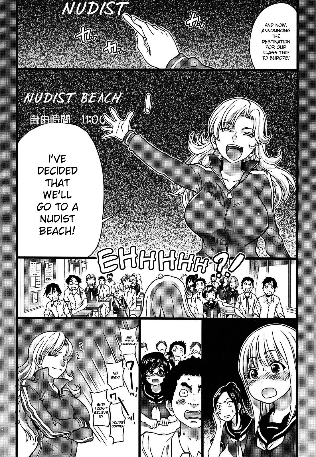 Bailando Nudist Beach ni Shuugakuryokou de!! Ch. 1-2 Interracial - Page 5