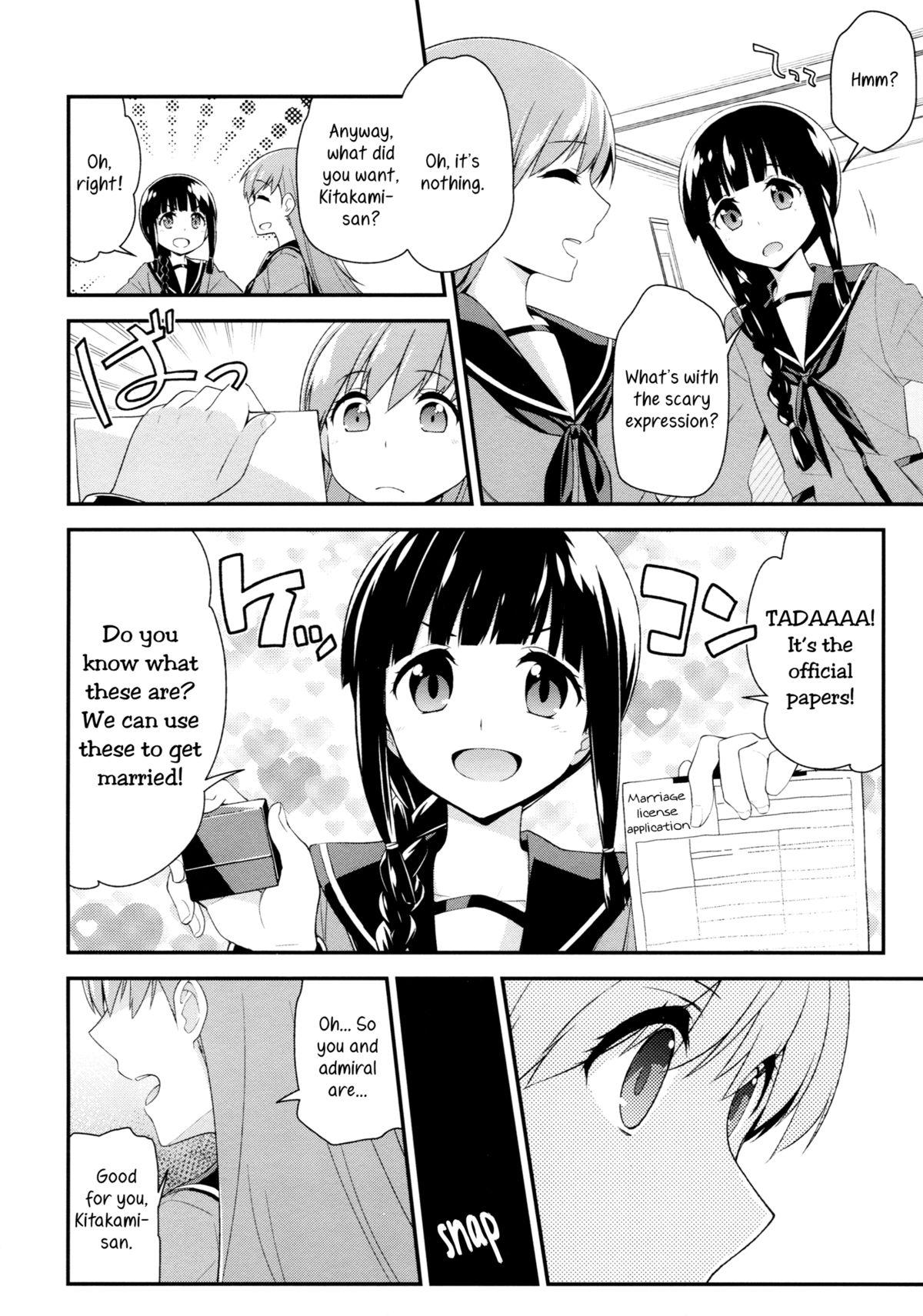 Swallowing (Houraigekisen! Yo-i! 9Senme!) [Ichinose (Hakui Ami)] Kitakami-san ga Ii tte Iu nara... | As Long As You Say It's Okay, Kitakami-san... (Kantai Collection -KanColle-) [English] [Yuri-ism] - Kantai collection Celebrity Nudes - Page 5