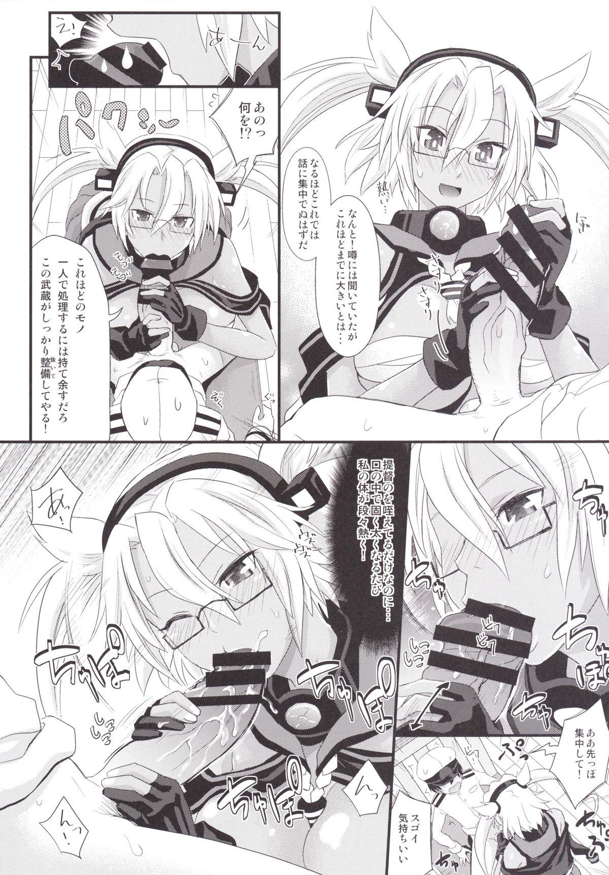 Moms Shounen Teitoku ga Musashi wo Hisho-Kan ni Shimashita - Kantai collection Gay Cut - Page 5