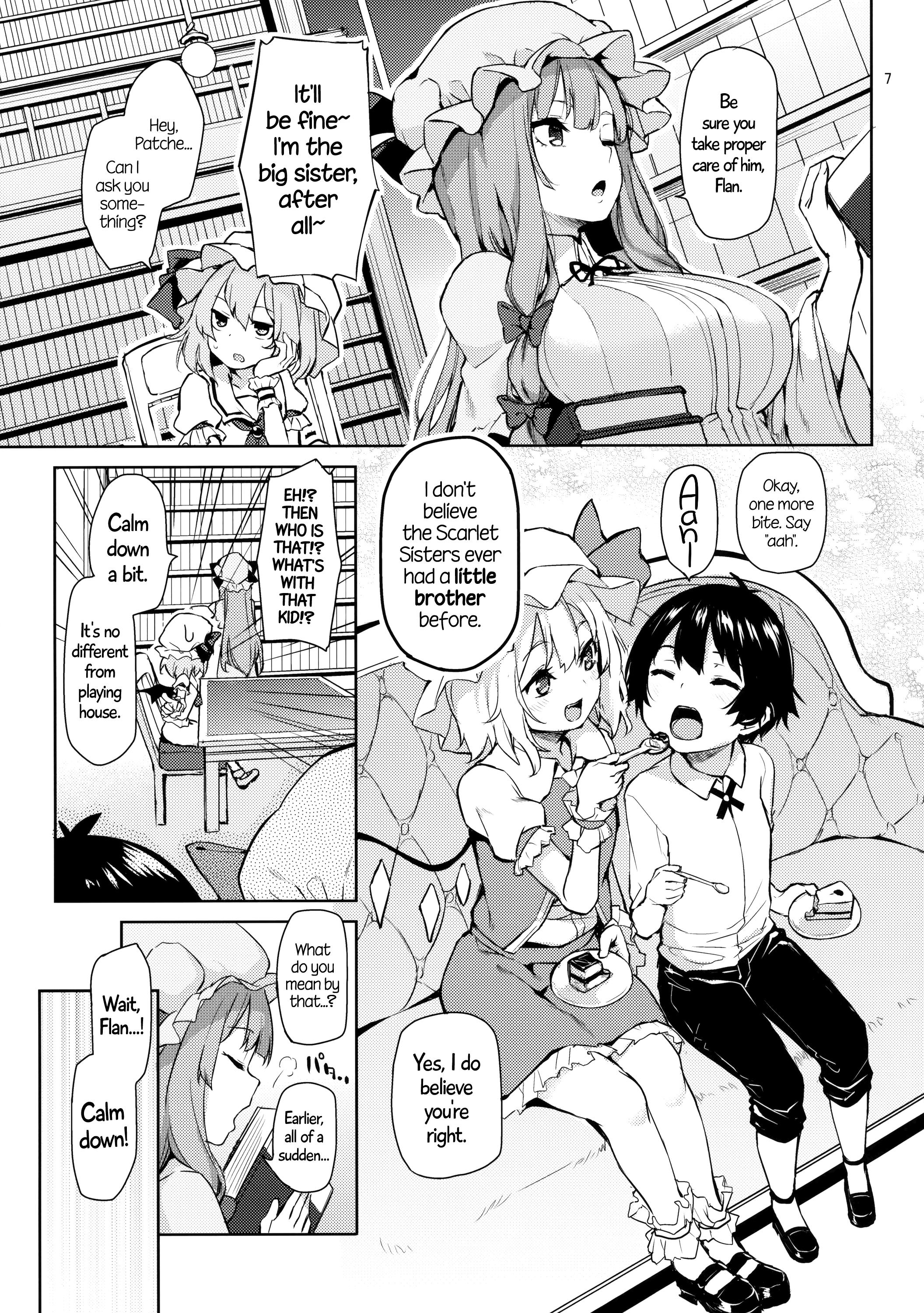 Girls Getting Fucked (Reitaisai 13) [Anmitsuyomogitei (Michiking)] Osewa Shinaide Flan Onee-chan! | Don't Take Care Of Me, Flan Onee-chan! (Touhou Project) [English] =Facedesk + CW= - Touhou project Fuck For Cash - Page 7