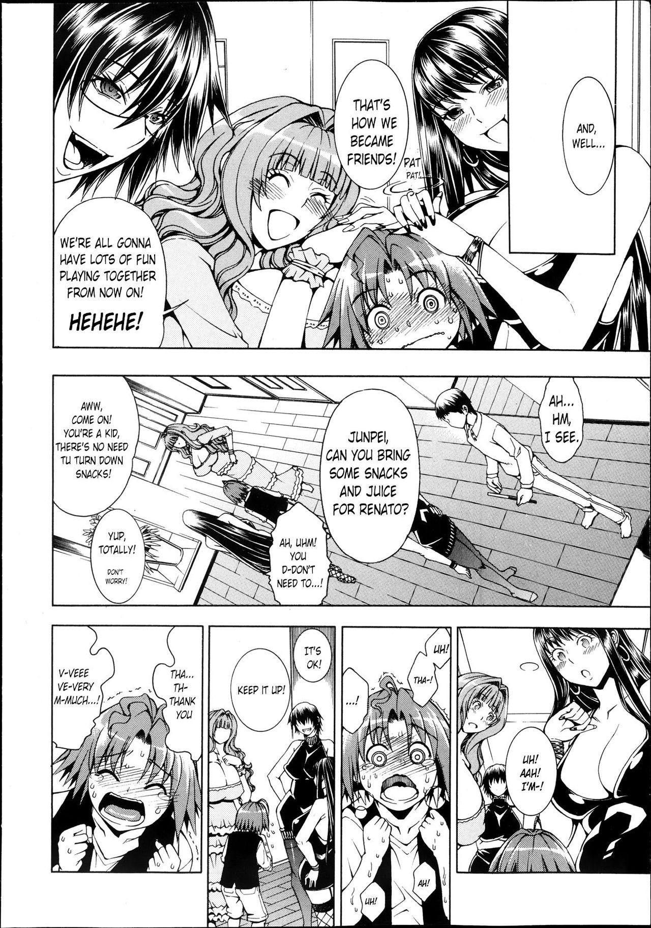 Sapphic Erotica Shounen to Sannin no Kuso Bitch | My Life with those Sluts as a Meat Dildo Nngh! Les - Page 12