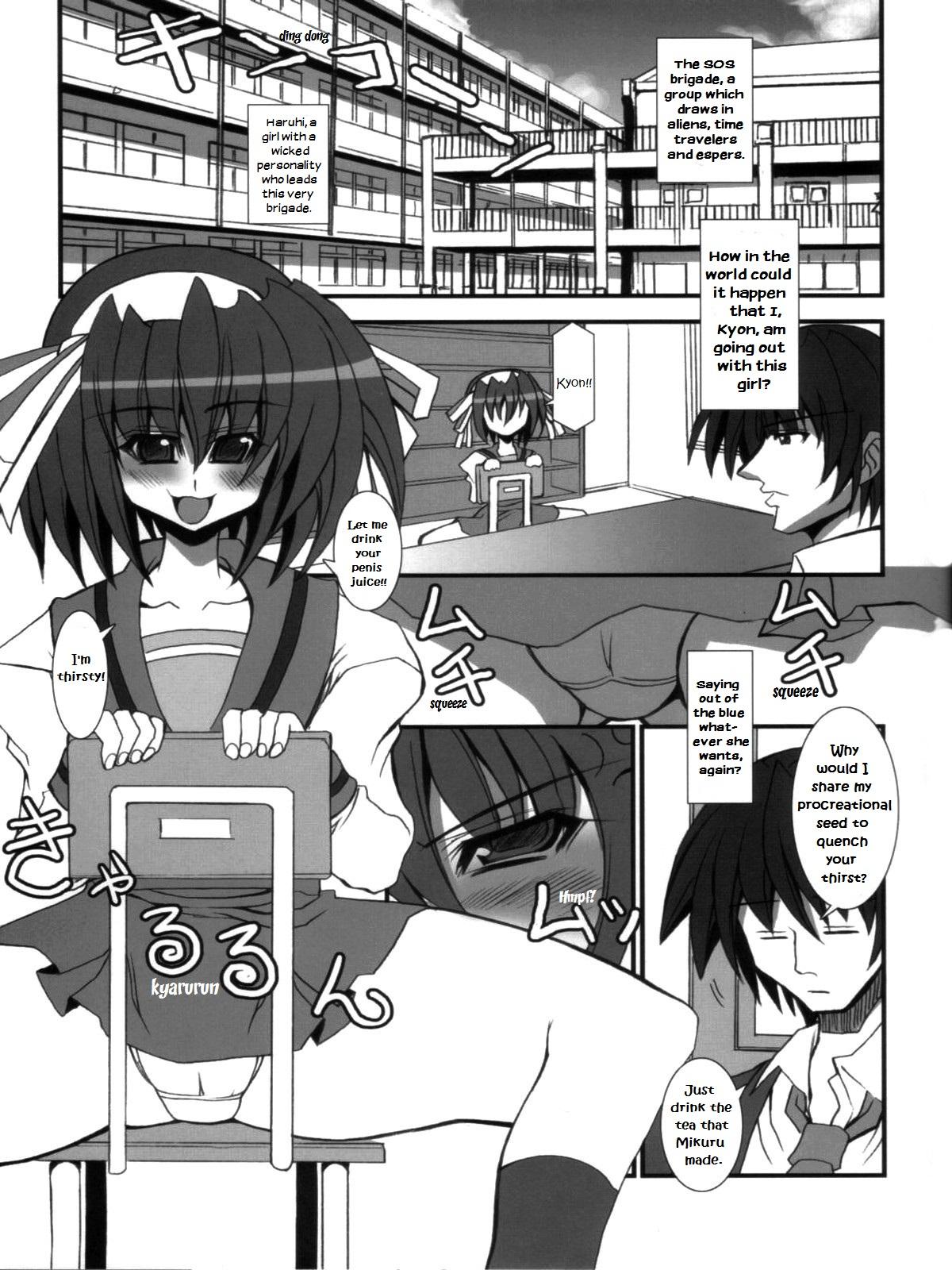 Orgasm Yuuutsu na Boku no Haruhi - The melancholy of haruhi suzumiya Harcore - Page 4