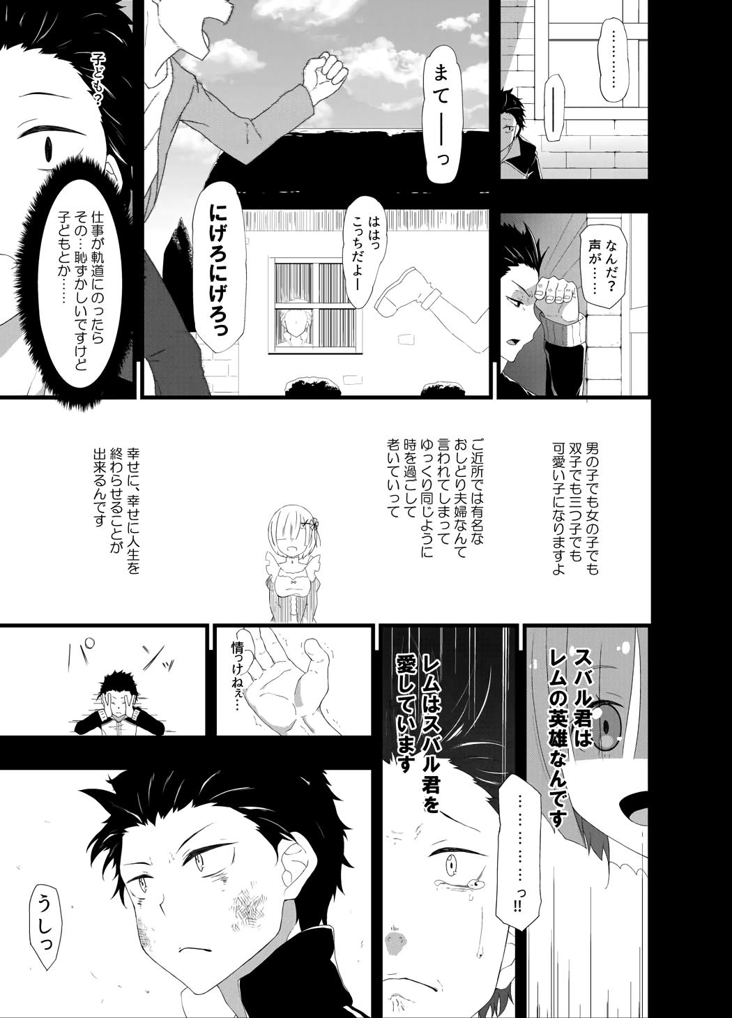 Slapping Natsuki Rem - Re zero kara hajimeru isekai seikatsu Gay Bang - Page 5