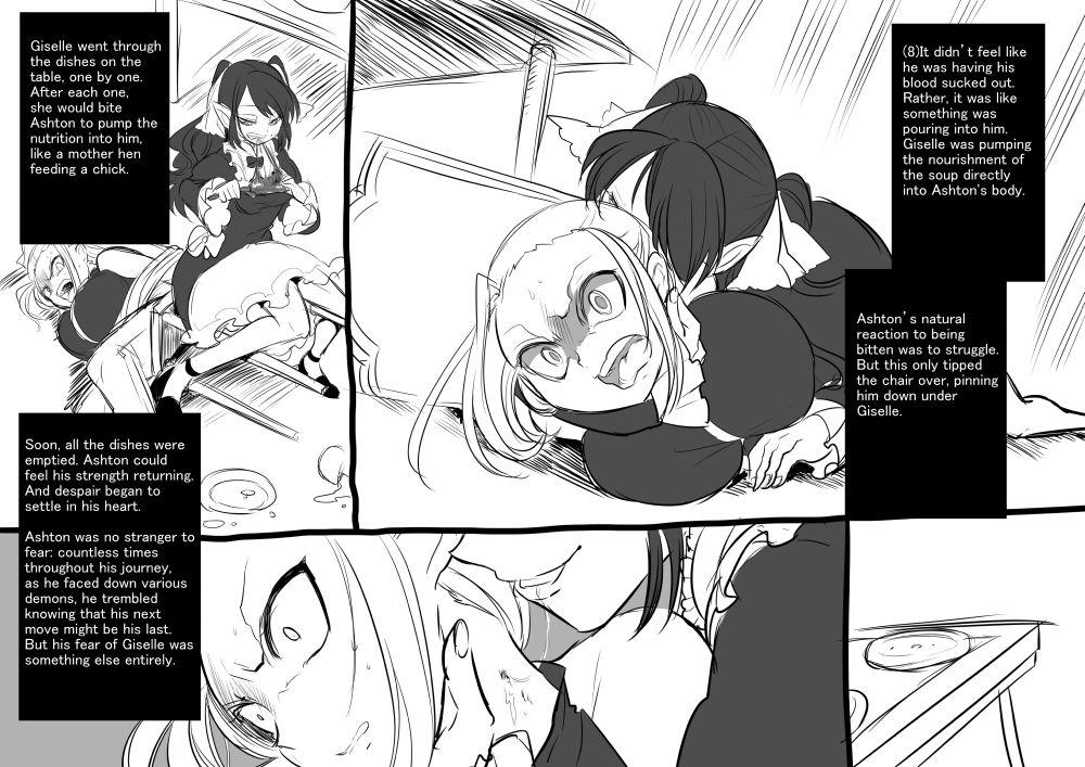 Sucking Dick Bishoujo Vampire ni Bonyuu Drink Bar ni Sareru Hanashi | Turned into a Breast Milk Fountain by a Beautiful Vampire Pendeja - Page 11