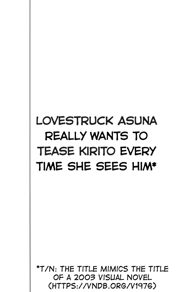 Koisuru Asuna wa Setsunakute Kirito-kun o Omou Totsui Ijiwaru Shichauno | Lovestruck Asuna Really Wants to Tease Kirito Every Time She Sees Him 1