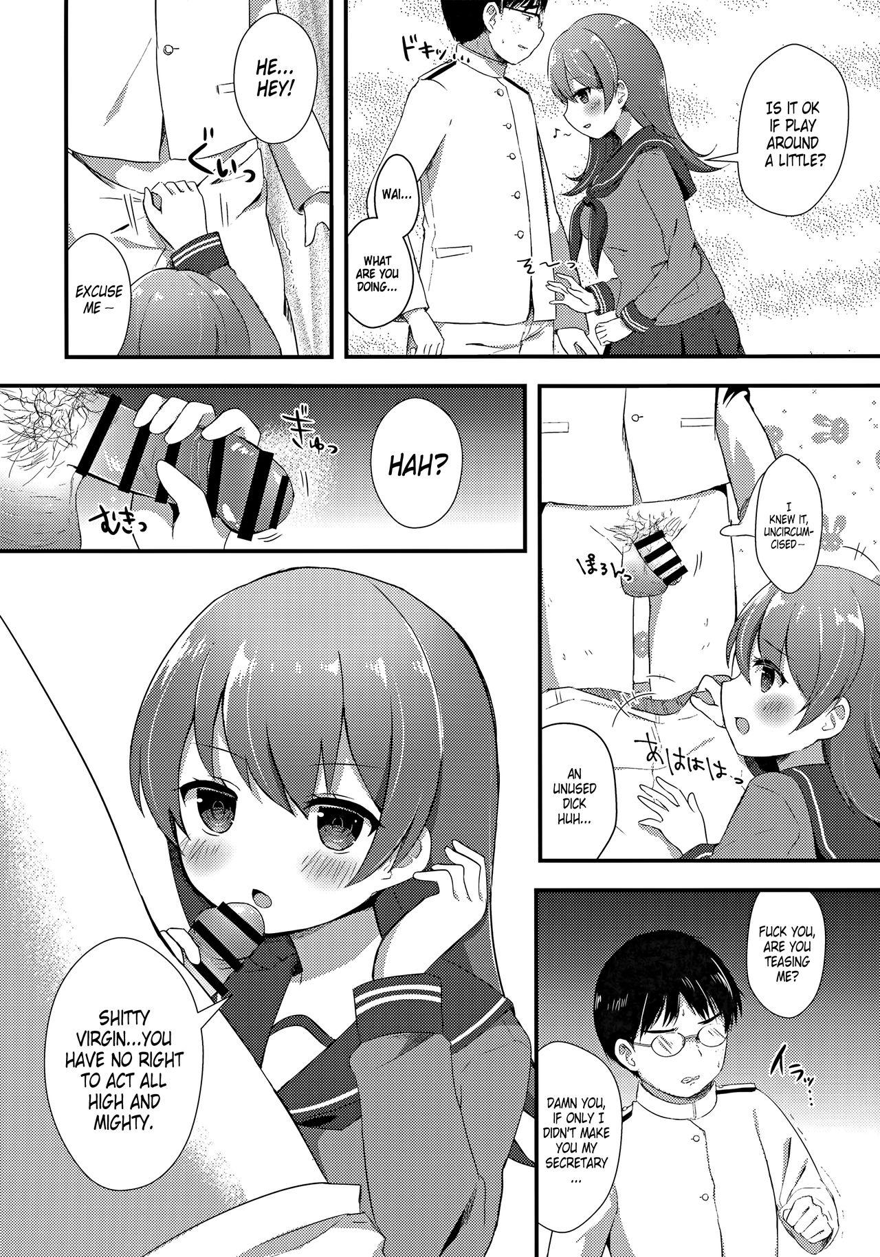 Gaypawn Ooicchi no Ijiwaru Fudeoroshi | Ooicchi's a Meanie, A Man's First Experience - Kantai collection Soles - Page 7