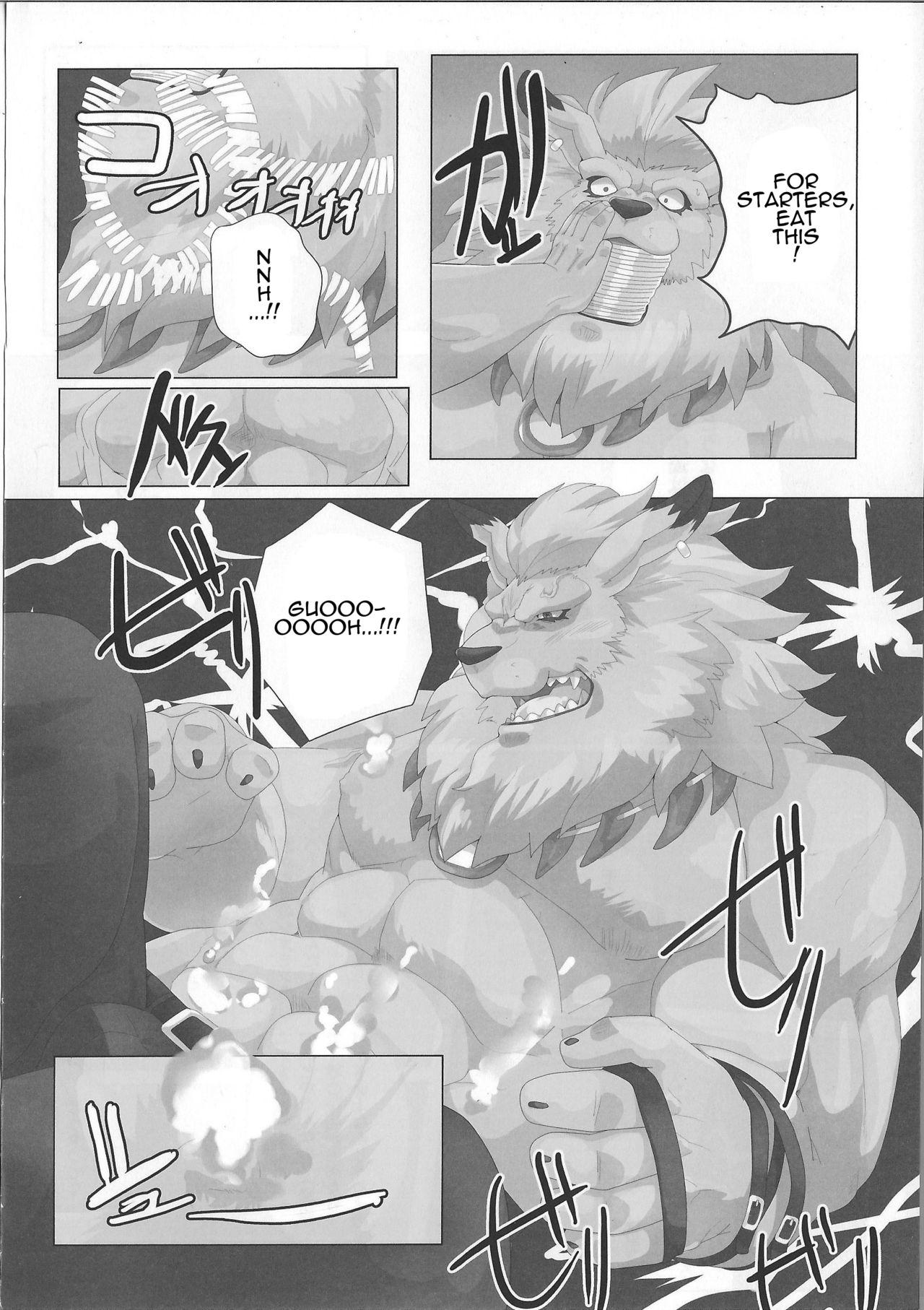 Teen Blowjob [Debirobu] For the Lion-Man Type Electric Life Form to Overturn Fate - Leomon Doujin [ENG] - Digimon Cousin - Page 8