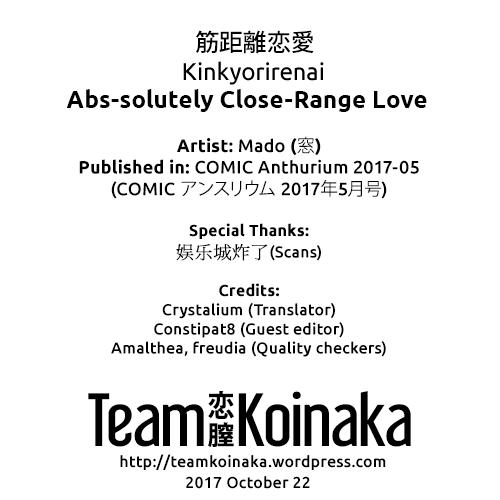 [Mado] Kinkyorirenai | Abs-solutely Close-Range Love (COMIC Anthurium 2017-05) [English] [Team Koinaka] [Digital] 24