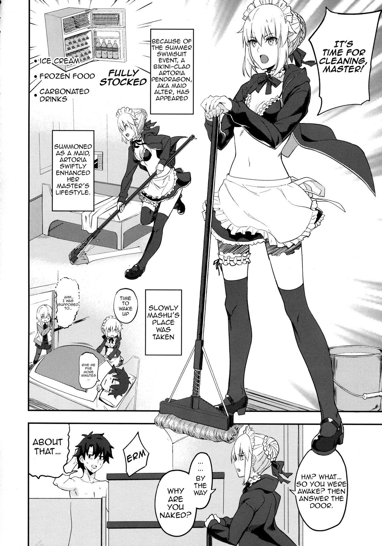 Calcinha Maid to Kouhai Dochira ga Okonomi? - Fate grand order Double Blowjob - Page 6