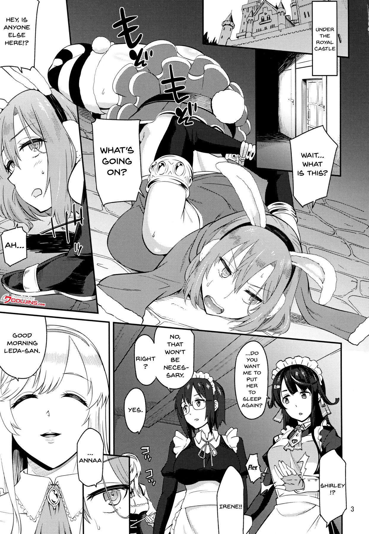 Gay Bukkake (Motto Waru no desu... Ouji) [Surface Tension (Orikuchi)] Leda-chan Kimechaimashita. | Fucking With Leda-chan. (Sennen Sensou Aigis) [English] {Doujins.com} - Sennen sensou aigis Gay Uncut - Page 2