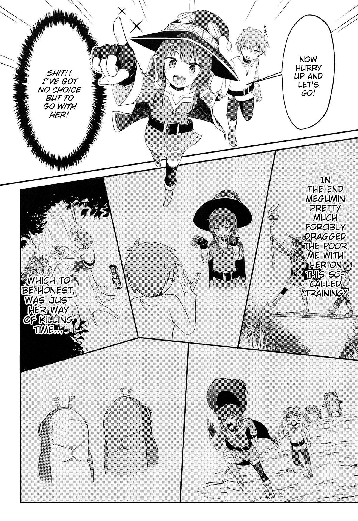 (C95) [Jajujo (Jovejun.)] [Kinkyuu Quest] Lolikko Megumin o Kouryaku Seyo! | [Emergency Quest!] Captivate a Loli Megumin! (Kono Subarashii Sekai ni Syukufuku o!) [English] [Juster] 6