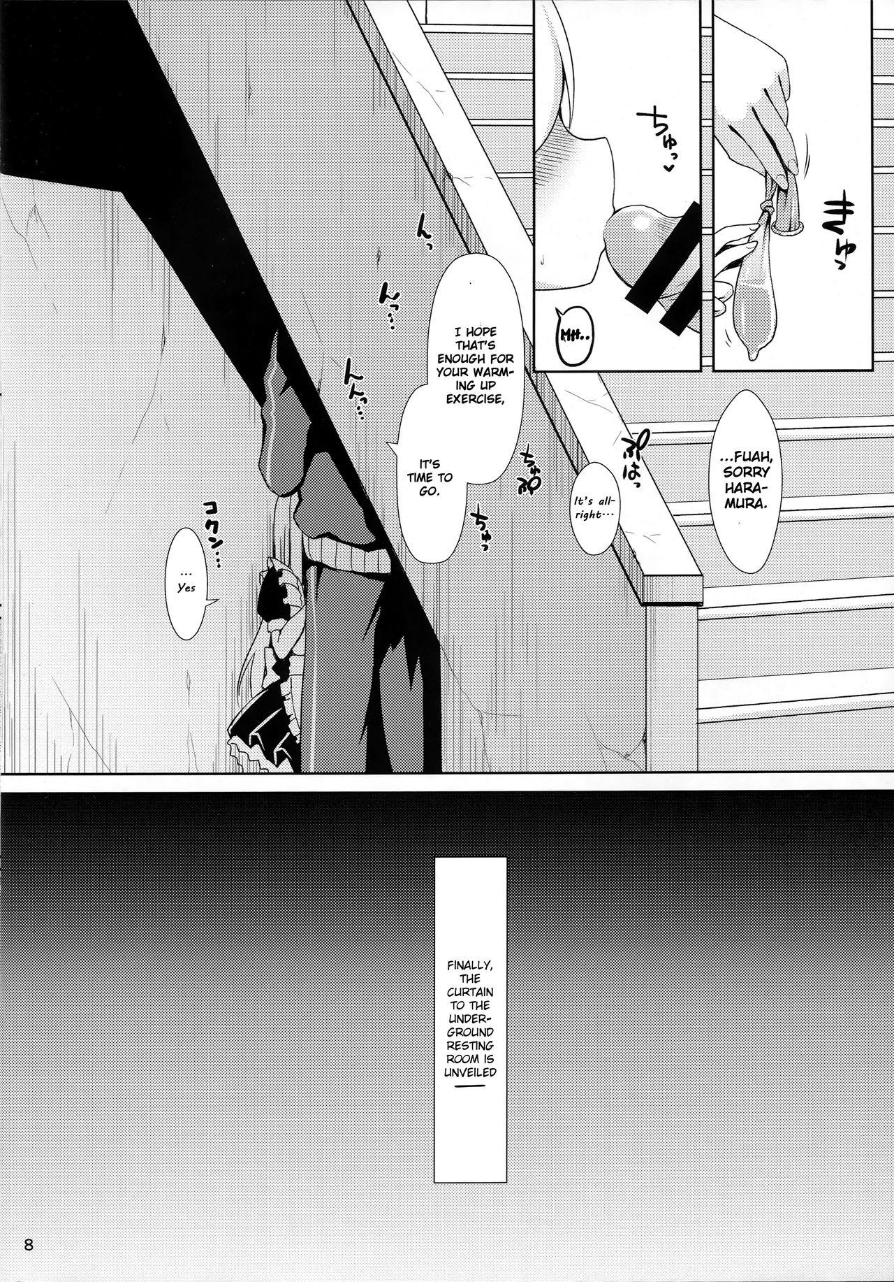 Cheating Nodocchi to Yareru Uwasa no Gakusai Yaribeya - Saki Masturbacion - Page 7