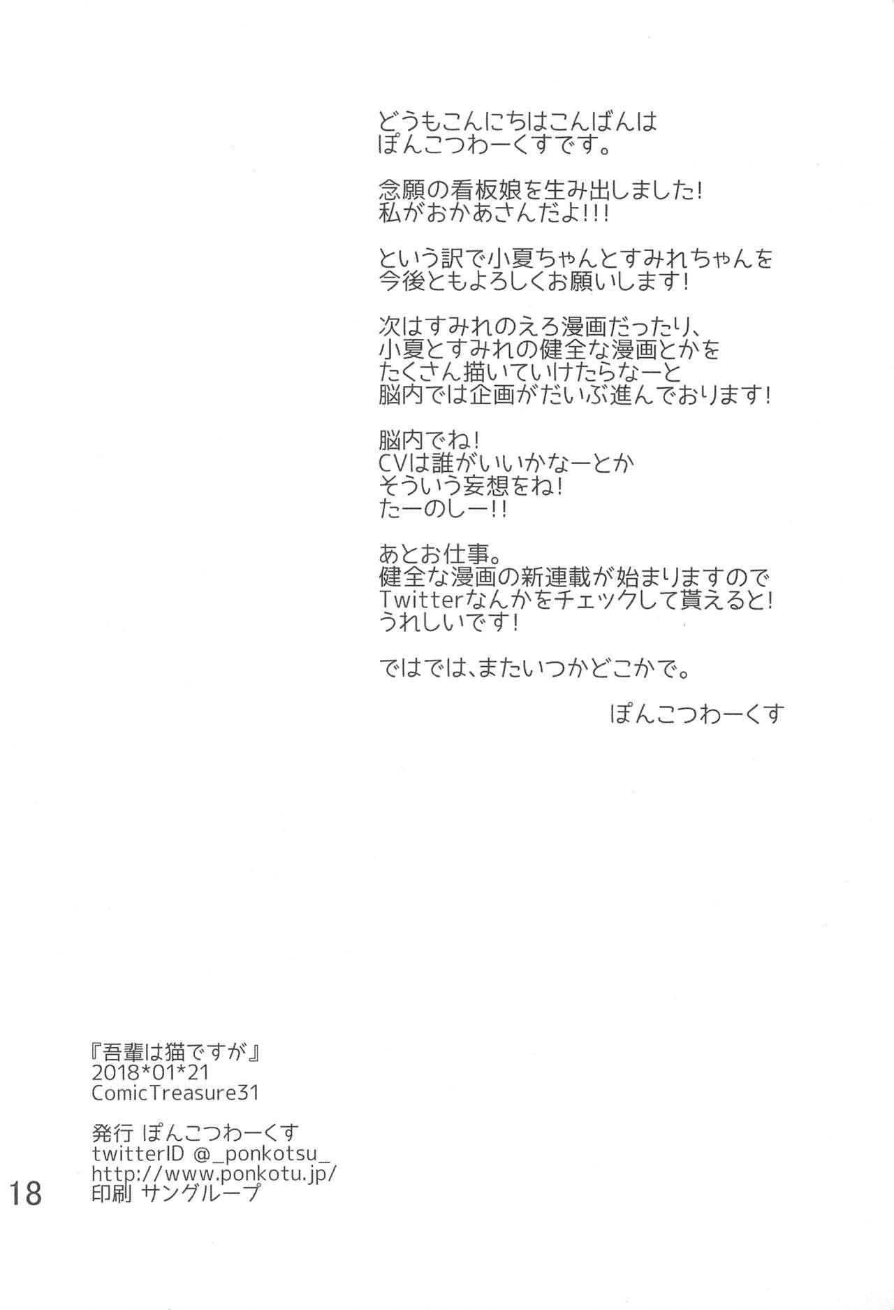 Tributo Wagahai wa Neko desu ga - Original Satin - Page 17