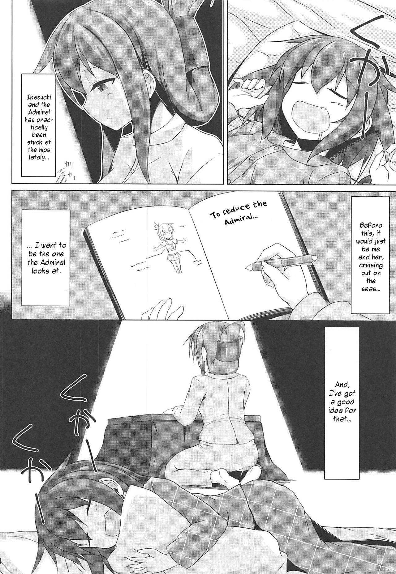 Gets Ikazuchi to Inazuma wa Shireikan no Aka-chan ga Hoshii no desu!! | Ikazuchi and Inazuma Wants the Admiral's Babies!! - Kantai collection Cum On Pussy - Page 4