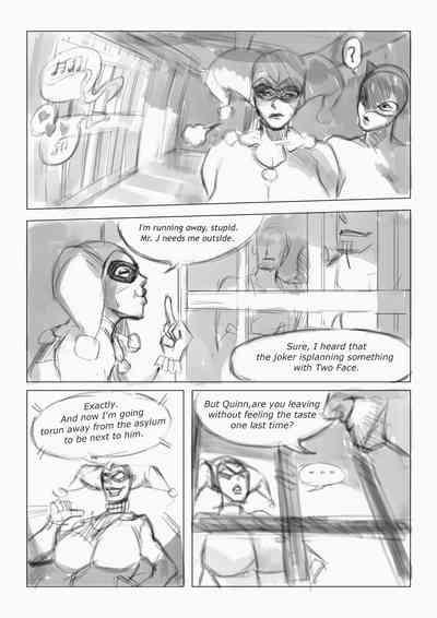 Stockings Catwoman and Quinn doujin sketch- Batman hentai Big Vibrator 4