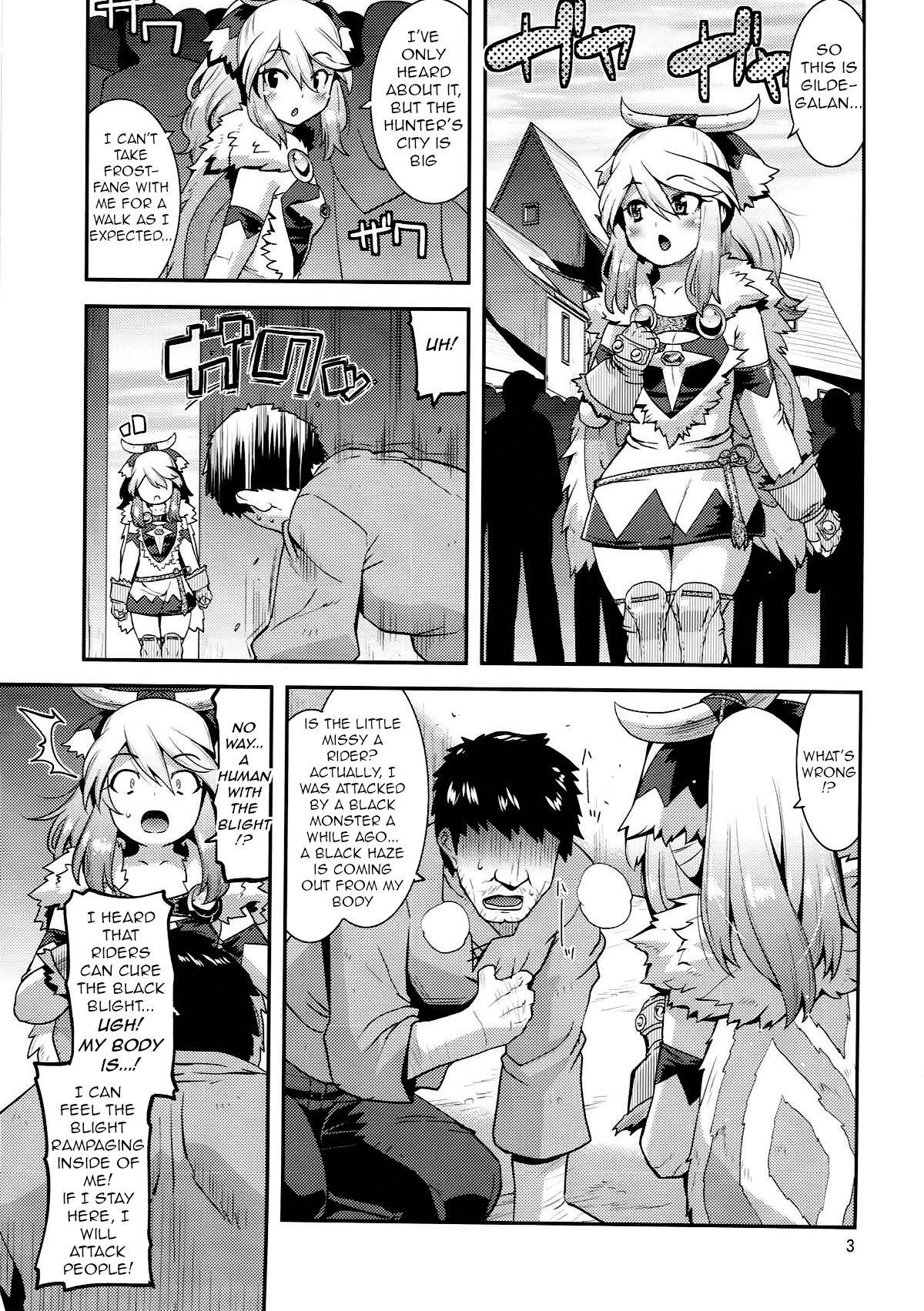 Wrestling Muku na Inaka Musume ga Oji-san no Jouka ni Hamaru made - Monster hunter Huge Boobs - Page 3