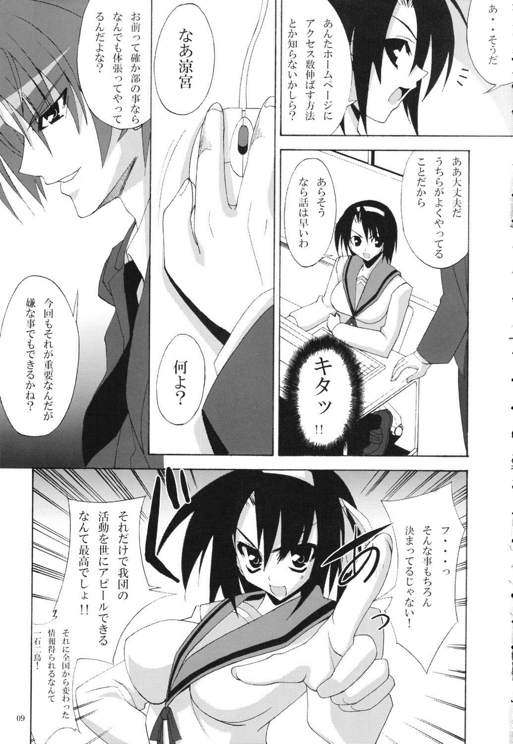 Gay Youngmen Suzumiya Haruhi no Shikkou Keikaku - The melancholy of haruhi suzumiya Toilet - Page 8