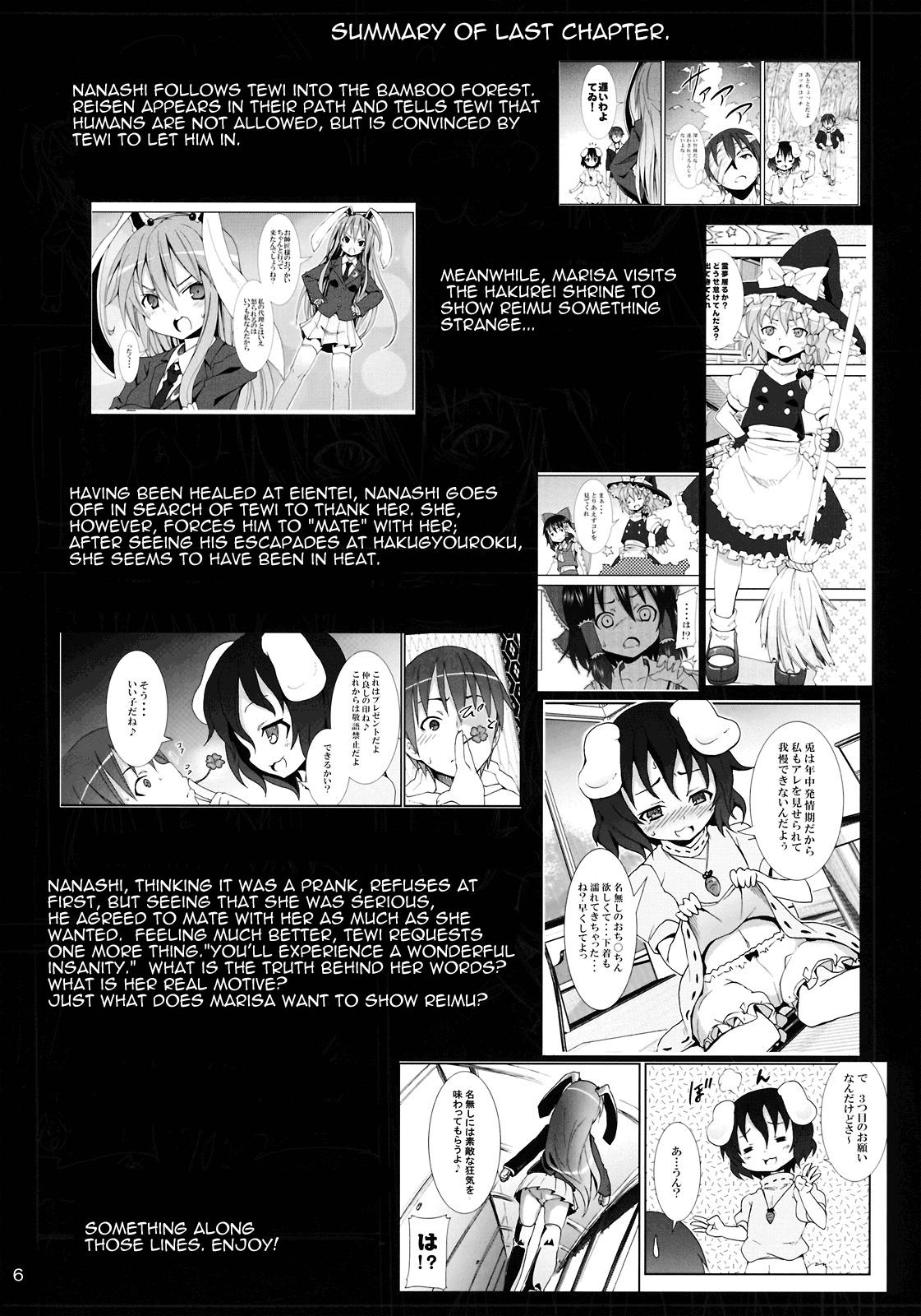 (C78) [Nounai Kanojo (Kishiri Toworu)] Eientei de Usagi Gari ~Kagen~ | Rabbit Hunting at Eientei Second Quarter Moon (Touhou Project) [English] [UMAD] 4