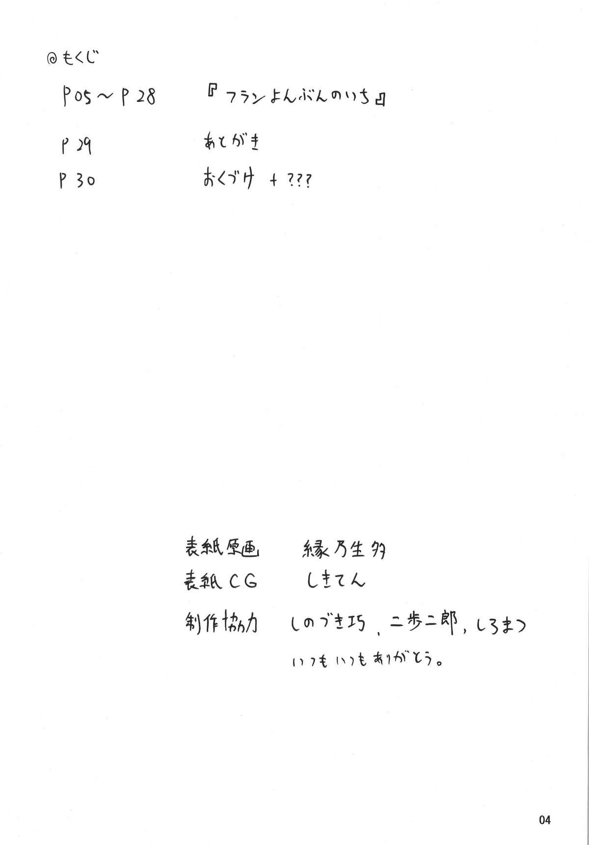 Lezbi Flan yonbun no ichi - Touhou project Amateur - Page 4