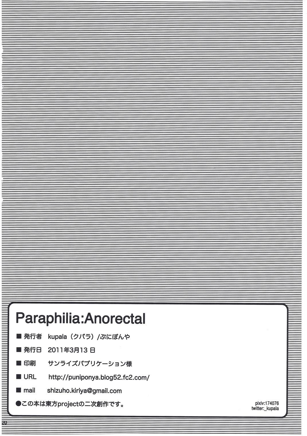 Paraphilia: Anorectal 20