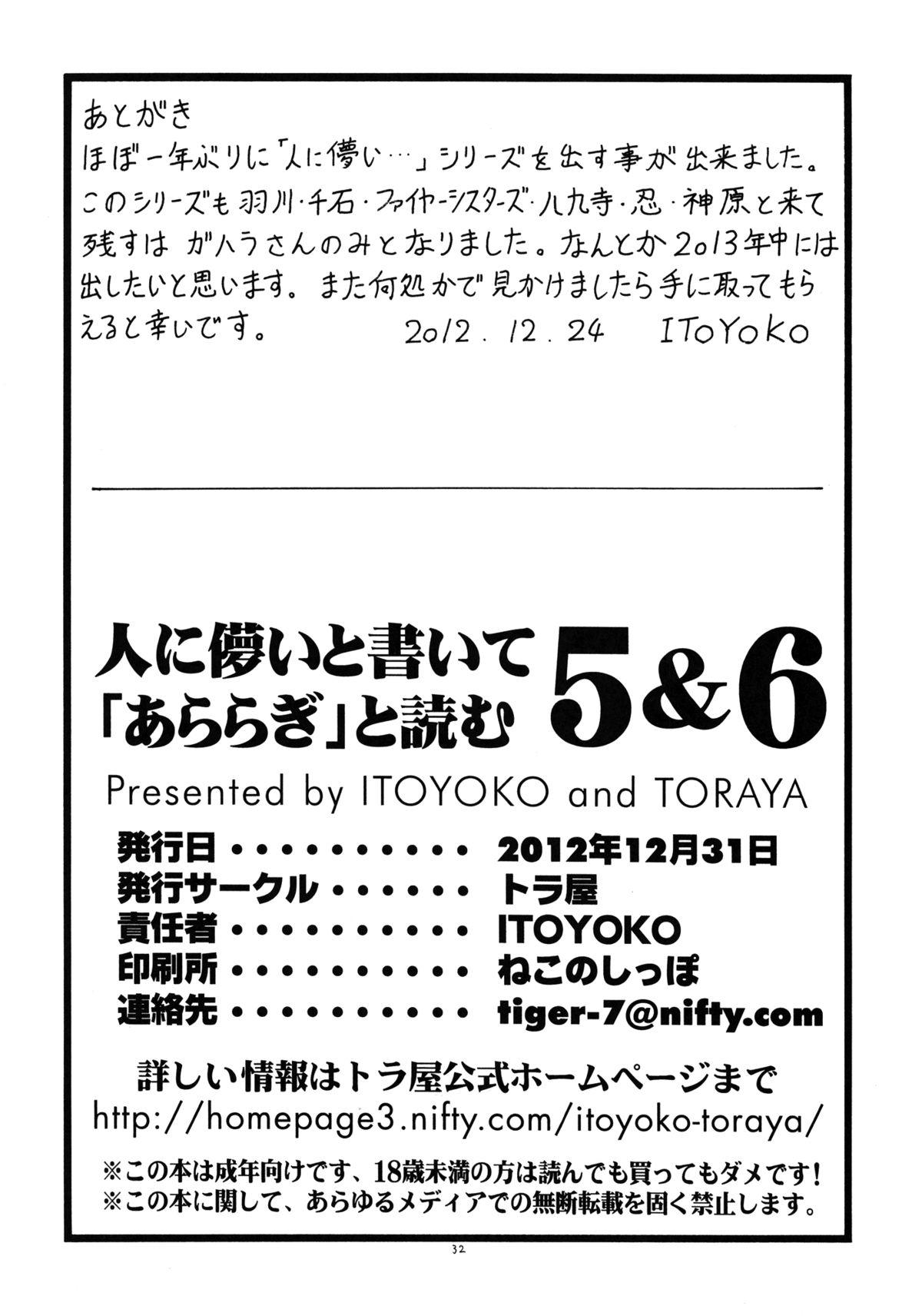 Gay Pornstar Hito ni Hakanai to Kaite "Araragi" to Yomu 5&6 - Bakemonogatari Cogida - Page 33