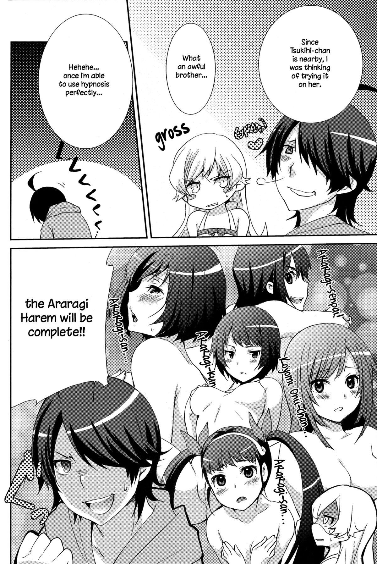 Threesome Tsukihi Hypno - Bakemonogatari Outdoor - Page 4